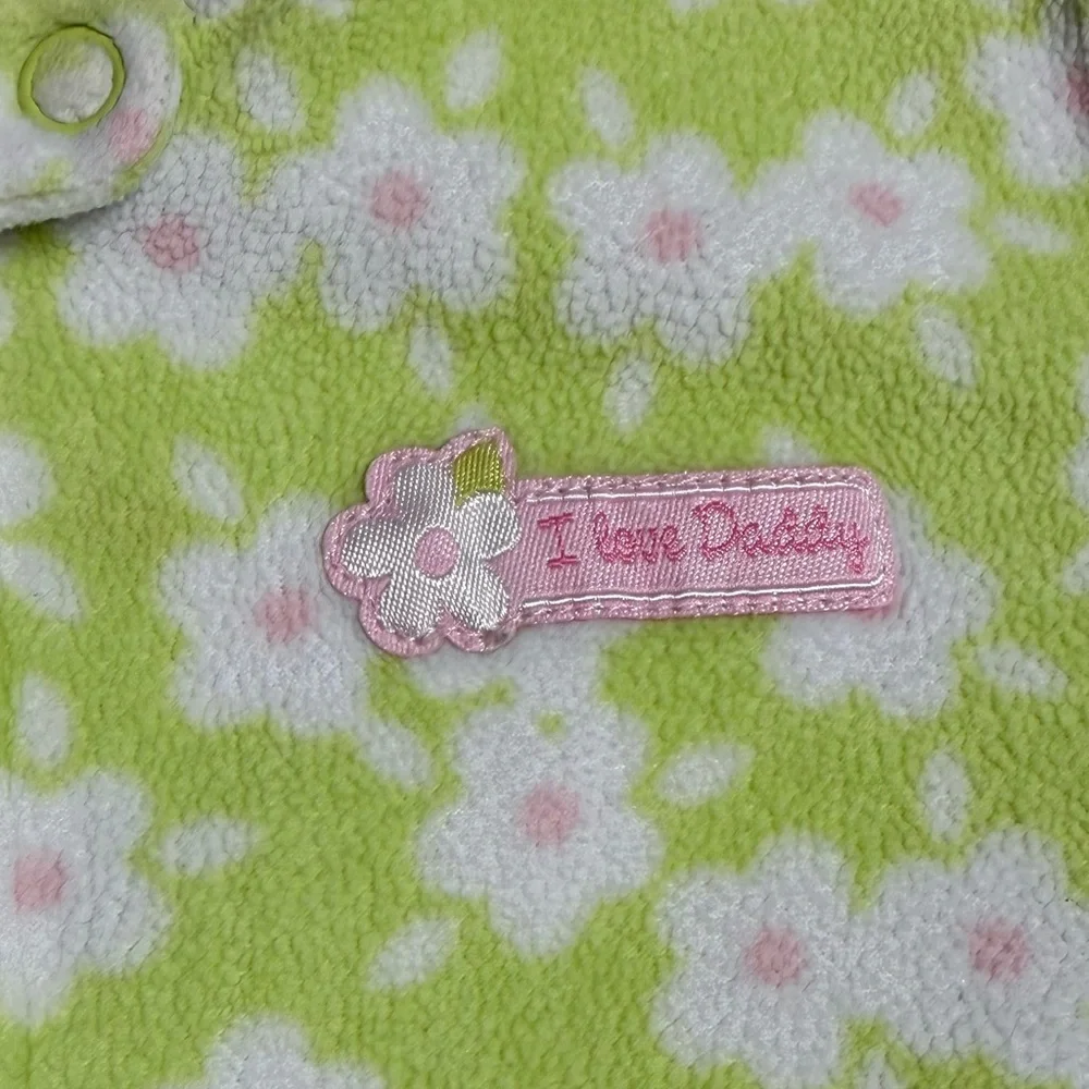 Carter's Baby Girl Light Green Floral Fleece Sleep Sack
